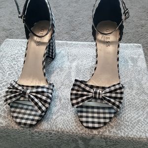 GUESS Los Angeles plaid heels